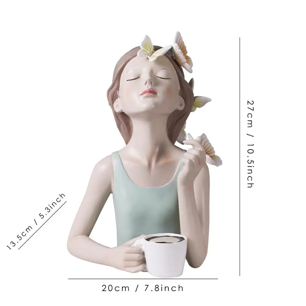 DecorBites™ Butterfly Fairy Resin Statue | Creative Desktop Figurine for Girlfriend's Gift
