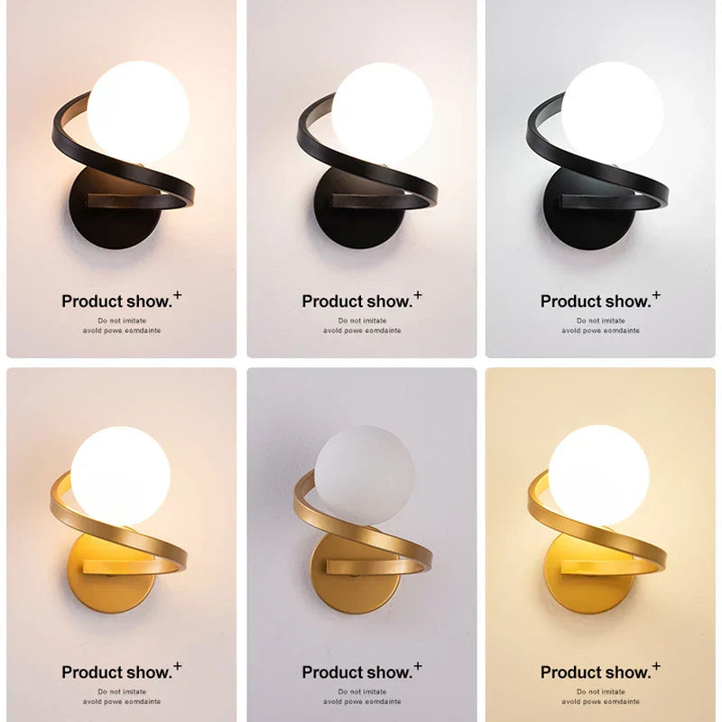 DecorBites™ Black Copper LED Wall Lights for Bedroom - Nordic Wall Sconce Decro