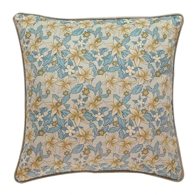 DecorBites™ Camellia Floral Velvet Cushion Cover for Sofa Couch Bed - Luxe European Style