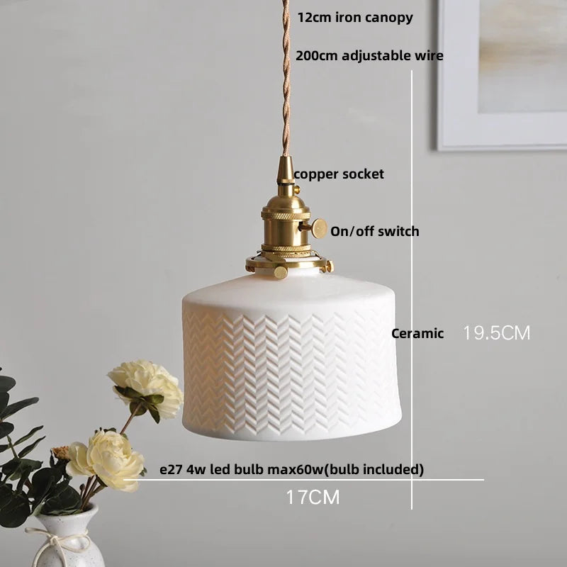 DecorBites™ Ceramic Flower LED Pendant Lamp, Nordic Modern Kitchen Lighting