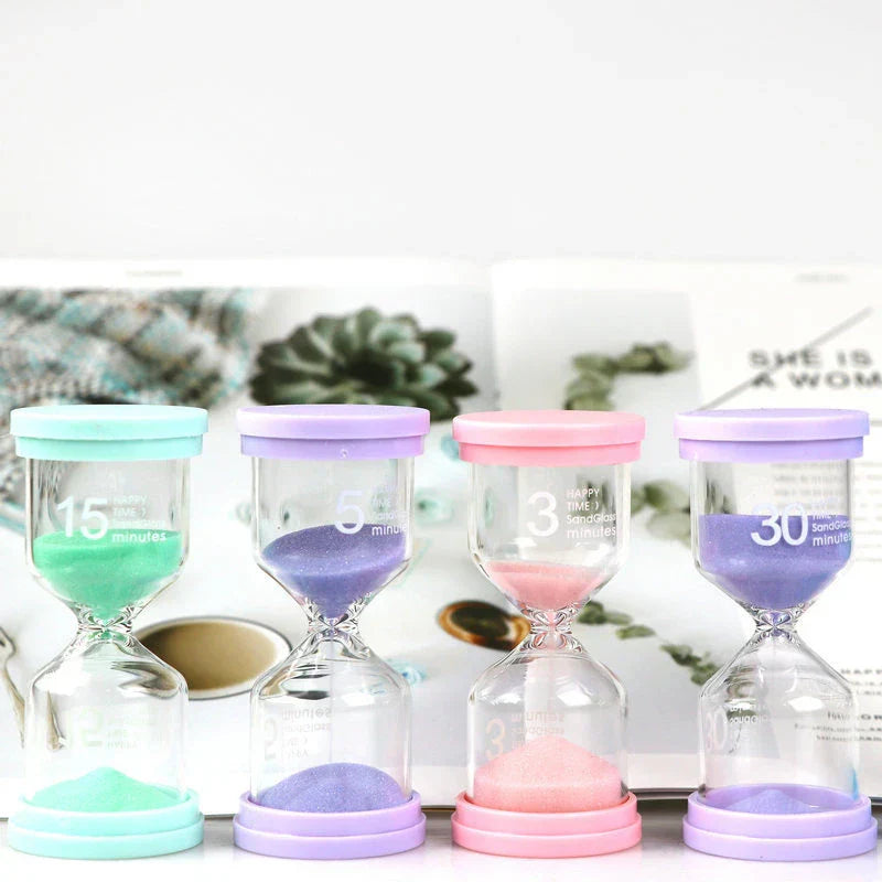 DecorBites™ Hourglass Sand Timer Desktop Ornament for Kids and Home Decor