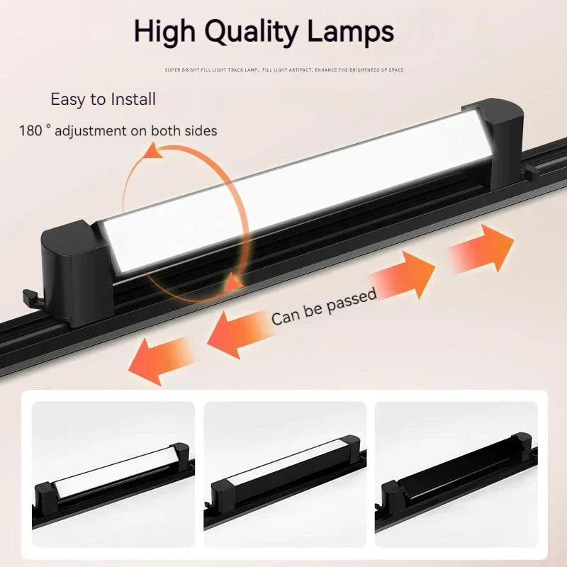 DecorBites™ LED Track Light Set for Home Decor - Modern Chandelier Lamp with Rail System