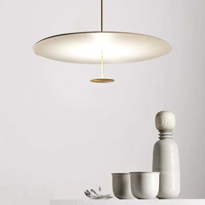 DecorBites™ Gold Black Pendant Light for Living Room, Elegant Minimalist Ring Suspension Lamp