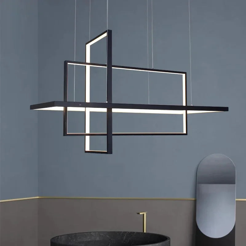 DecorBites™ LED Rectangle Pendant Lights for Dining Room and Kitchen