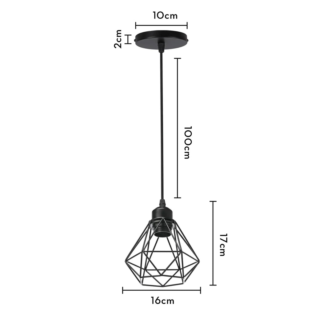 DecorBites™ Industrial Loft Pendant LED Ceiling Light for Home Living Room Kitchen Decor