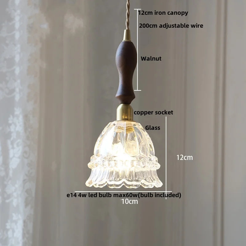 DecorBites™ Copper Glass LED Pendant Lamp: Modern Nordic Kitchen Dining Room Lighting