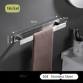 DecorBites™ Black Steel Towel Hanger - Square Bathroom Towel Rack