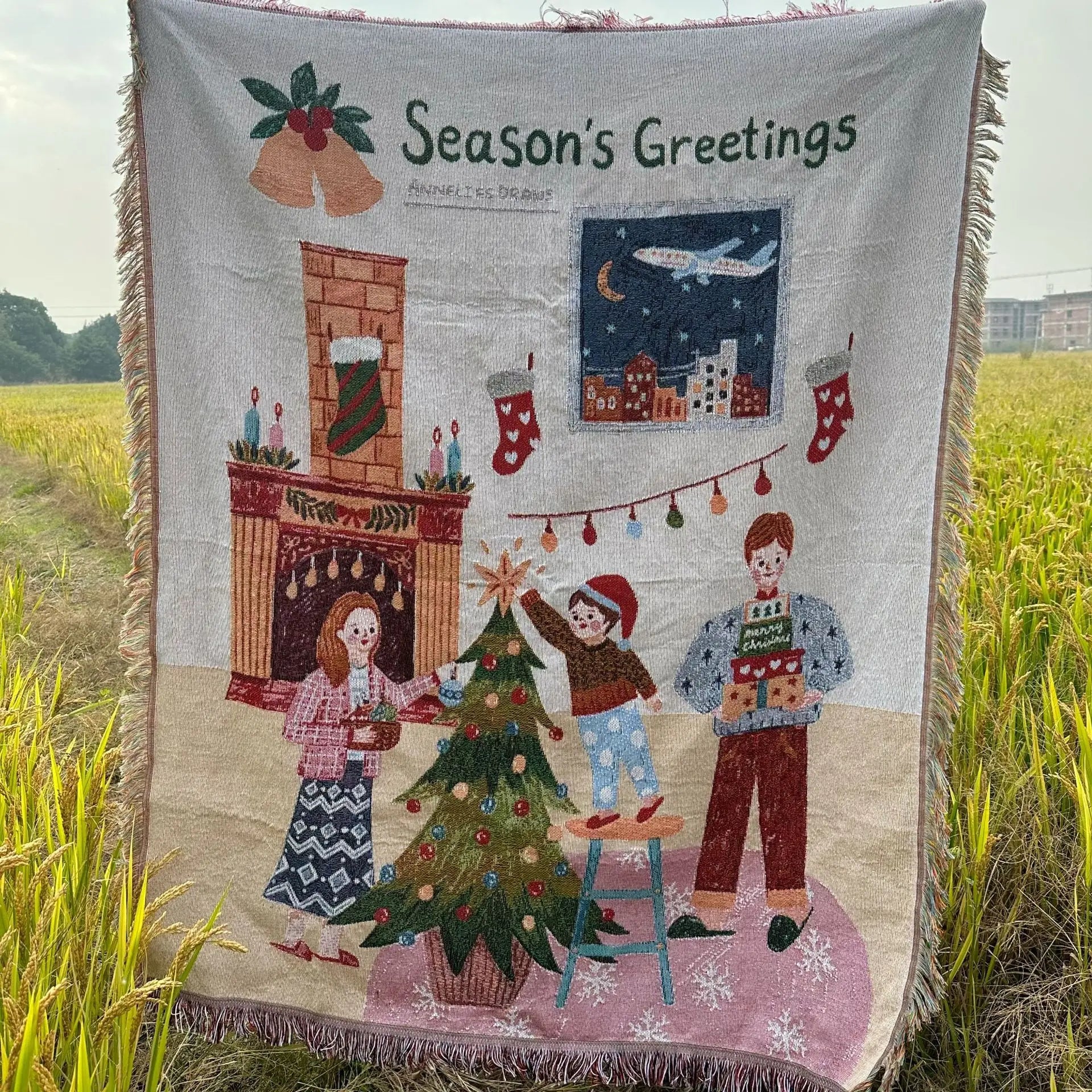 DecorBites™ Christmas Tree Blanket Throw - Soft Festive Decor for Home & Gifts