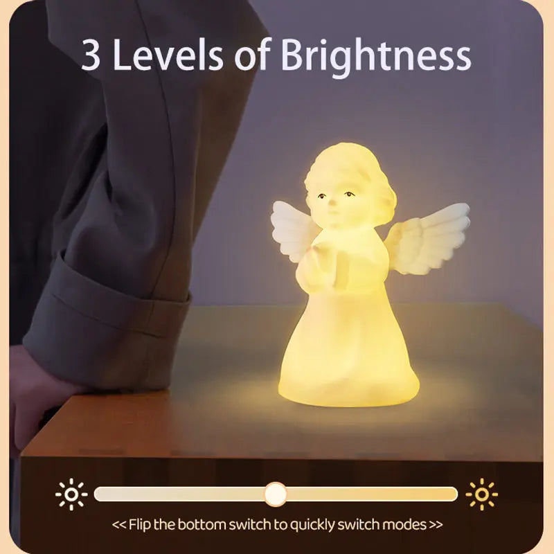 DecorBites™ Cherub RGB Night Light USB Rechargeable Bedside Lamp - Child's Gift