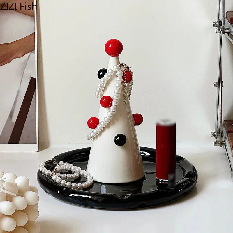 DecorBites™ Christmas Tree Jewelry Stand - Elegant Necklace Earrings Storage Display