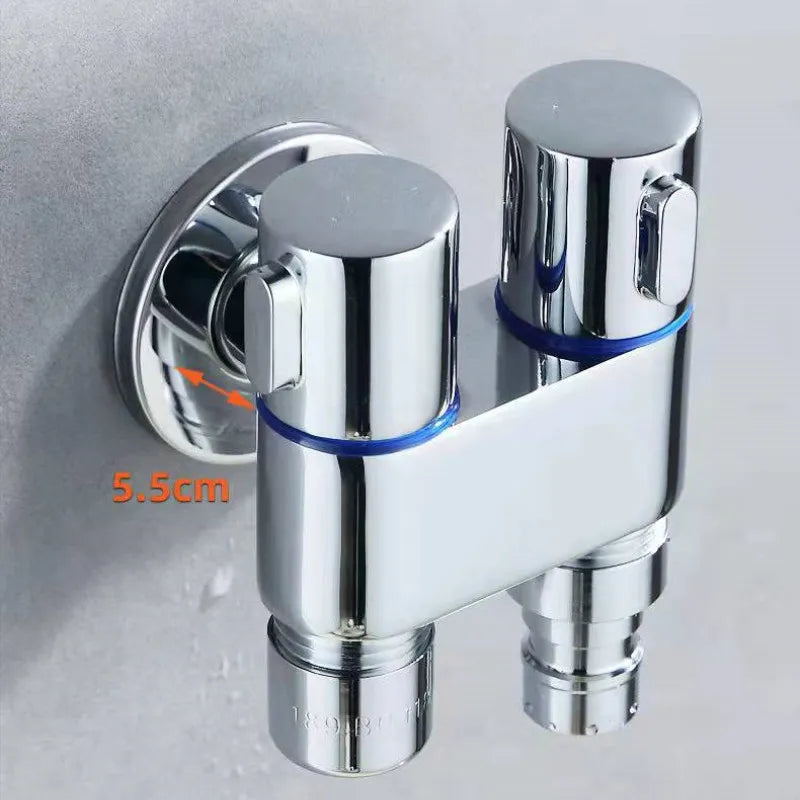 DecorBites™ Brass Wall Mounted Bidet Faucet Set with Double Use, Limited Space Angle Valve