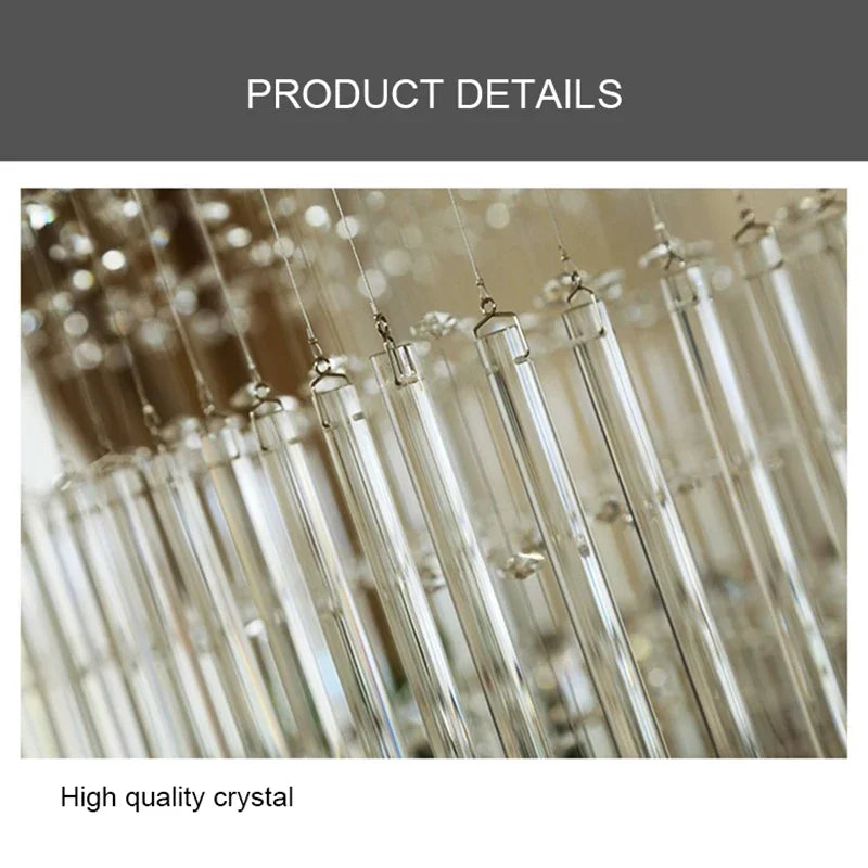 DecorBites™ Crystal Chandelier: Glittering Ceiling Light for Living Room & Hotel Lobby