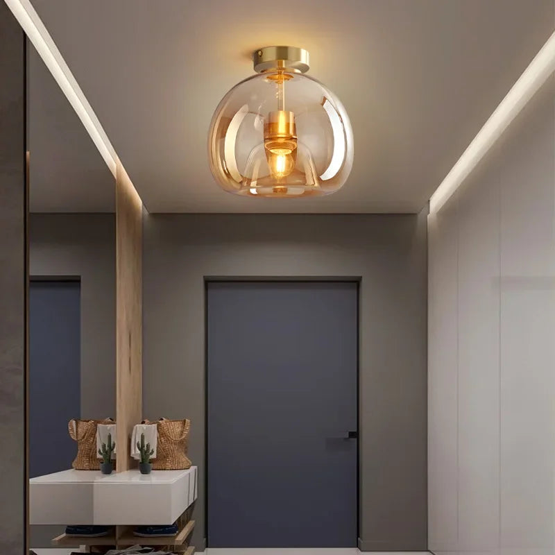 DecorBites™ LED Glass Ceiling Chandeliers for Home Indoor Lighting