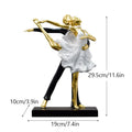 DecorBites™ Ballet Dance Girl Double Statue for Home Decor and Desktop Accessories