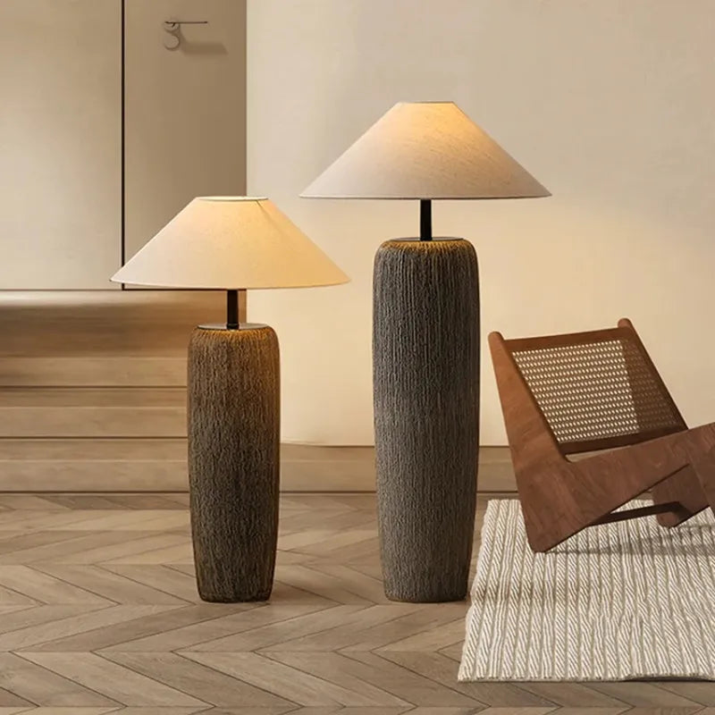 DecorBites™ Ceramic Wabi Sabi Antique Japanese Floor Lamp for Living Room