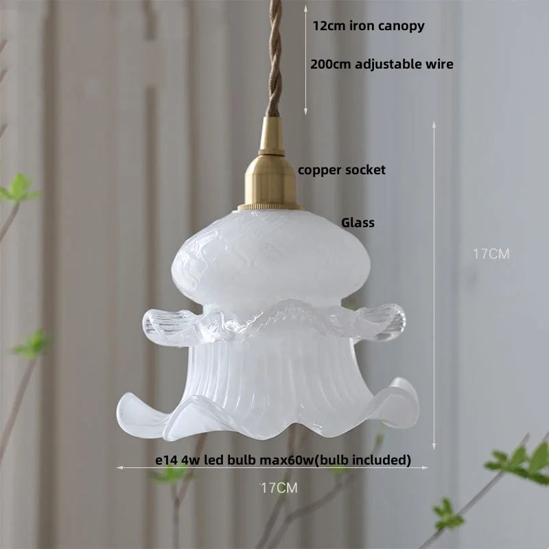 DecorBites™ Copper Glass LED Pendant Lamp: Modern Nordic Kitchen Dining Room Lighting