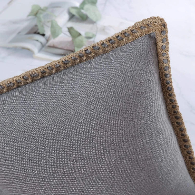 DecorBites™ Linen Square Throw Pillow Covers Set - Home Decor for Sofa, Couch, Bed