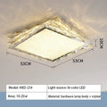 DecorBites™ Crystal Ceiling Lamp: Modern Gold Light Luxury LED Square Chrome Indoor Lighting