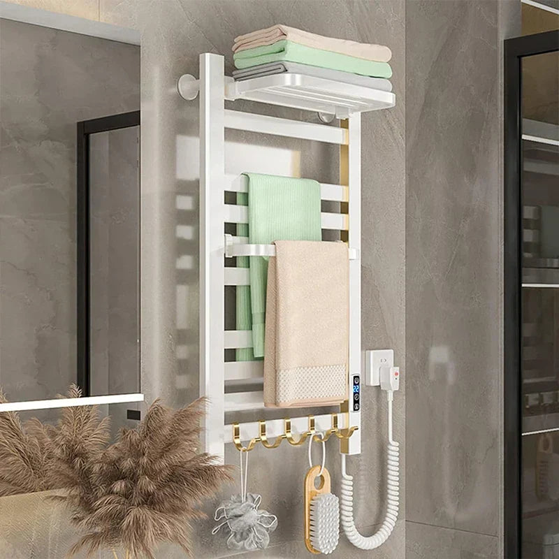 DecorBites™ Electric Towel Radiator Warmer Rack for Smart Bathroom Storage and Heating