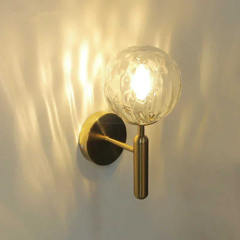 DecorBites™ Glass Ball Wall Lamp: Modern Metal Wall Lights for Home Living Room Bedroom Decoration