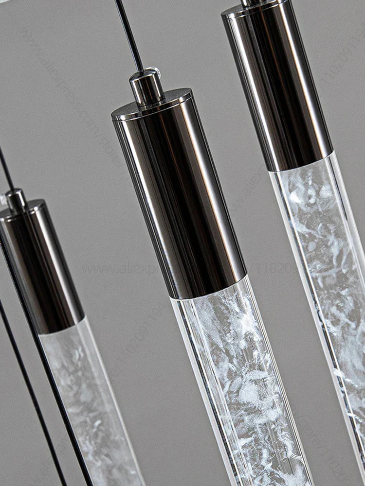 DecorBites™ Crystal Living Room Hotel Chandelier | Luxury Pendant Lamp for Kitchen Staircase