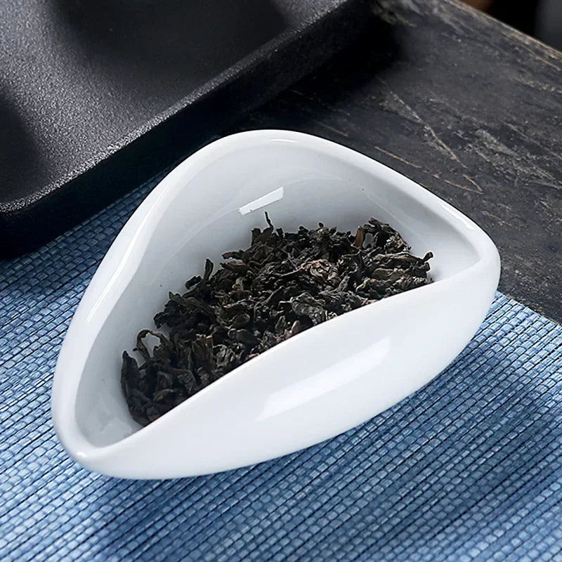DecorBites™ Ceramic White Dose Trays & Tea Spoon Set