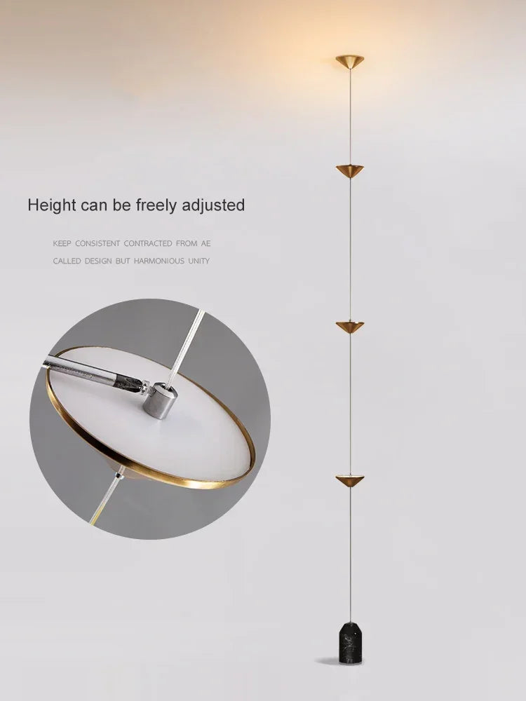 DecorBites™ Cone Design Art Iron Hanging Cable Floor Lamp