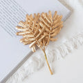 DecorBites™ Gold Palm Leaves Vase: Artificial Plants for Home Decoration, Christmas, Wedding