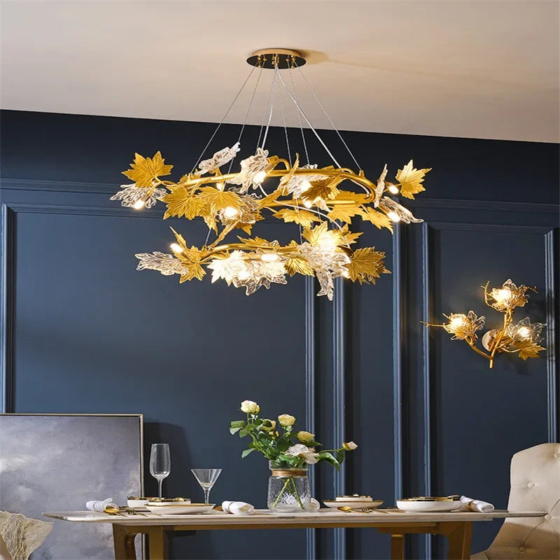DecorBites™ Crystal Chandelier Rustic Pendant Lighting Modern French Country Decor