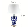 DecorBites™ Blue Ceramic Bedside Table Lamp