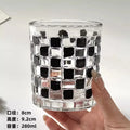 DecorBites™ Black Rattan Frame Glass Cups Set - High-Value Drinkware Gift