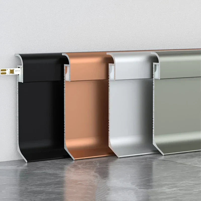 DecorBites™ LED Skirting Line Aluminum Profile for Stylish Backlighting, Stair Lighting & Wall Trim