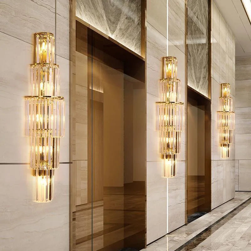 DecorBites™ Crystal Wall Lamp: Elegant Lighting for Luxury Hotel, Club, Villa, Living Room, Office, Banquet