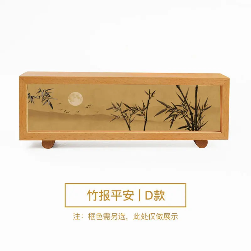 DecorBites™ Chinese Wind Lamp Tabletop Painting Creative Night Light Bedroom Decor