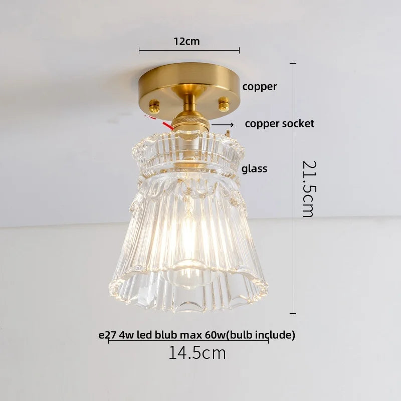 DecorBites™ Crystal Glass LED Ceiling Lamp Modern Luxury Interior Lighting Fixture
