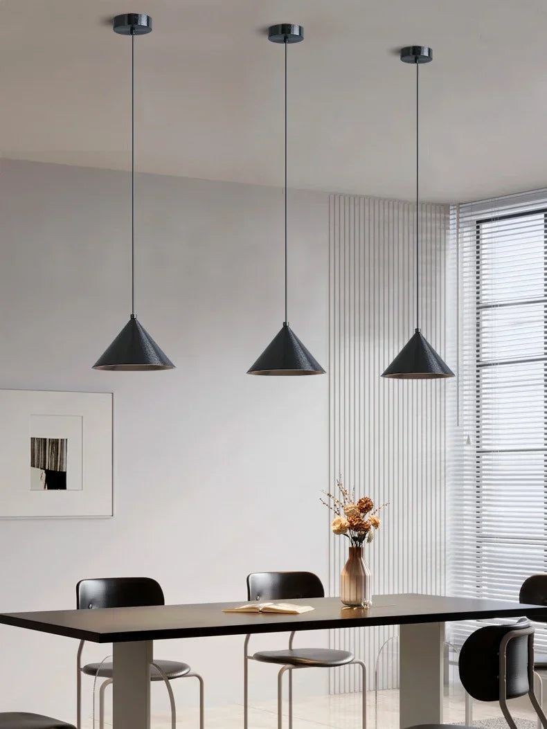 DecorBites™ Brushed Sliver Black Pendant Light Chandelier for Bedroom Kitchen Dining Room