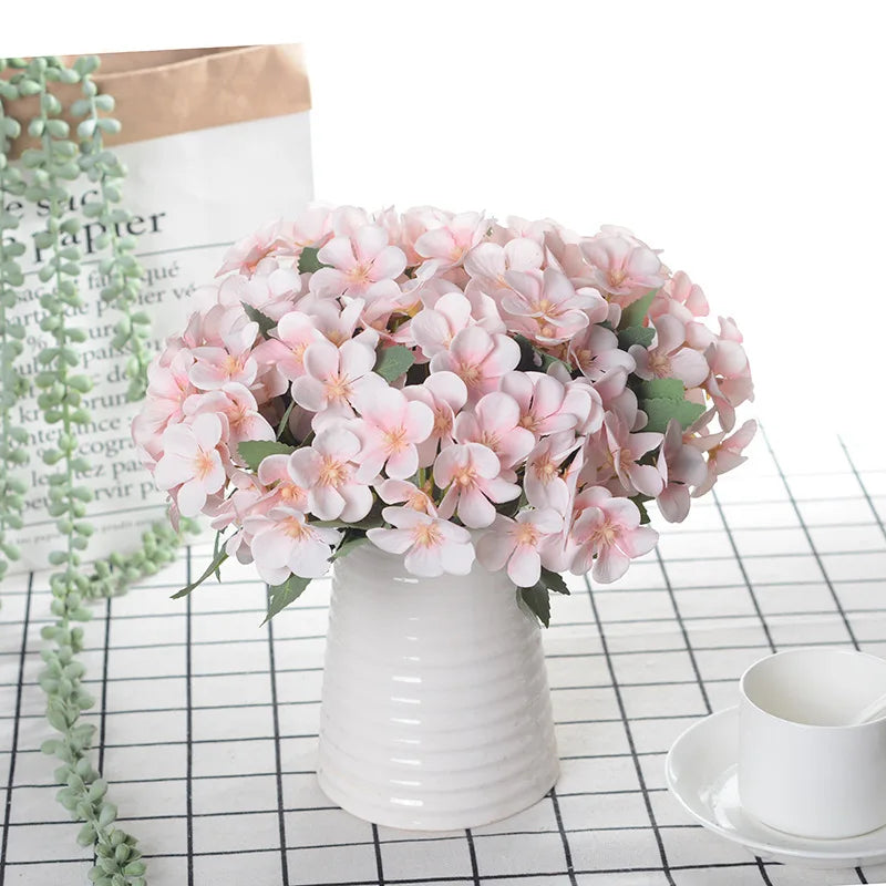 DecorBites™ Begonia Silk Flower Bouquet - Home Soft Decoration Bouquet