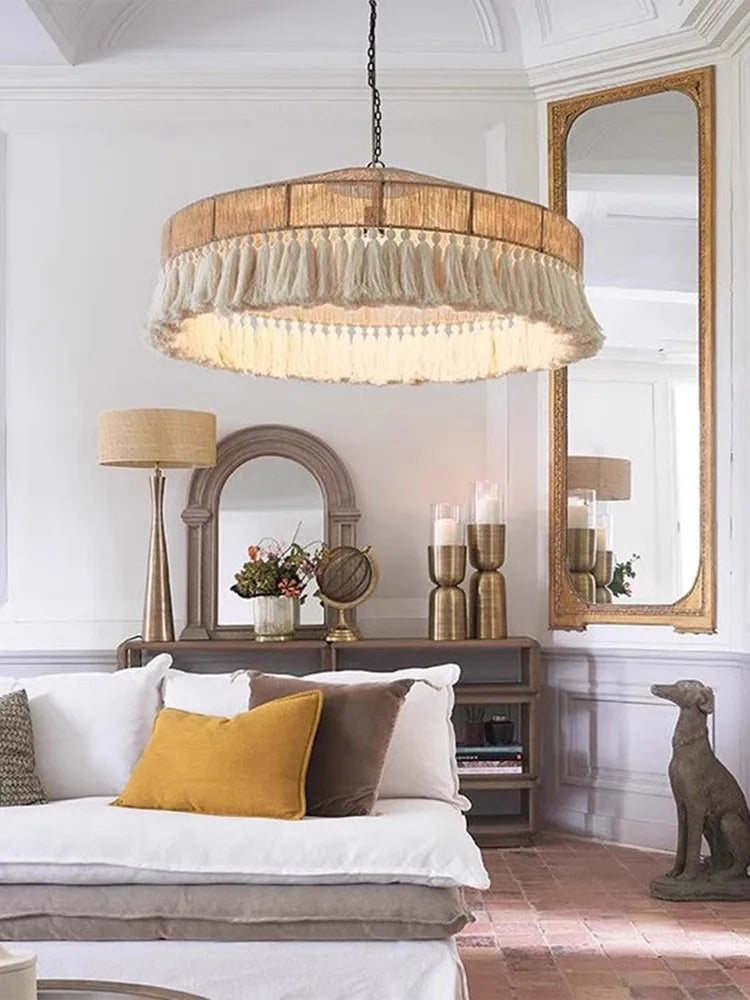 DecorBites™ Handmade Rattan Pendant Lights - Nordic Style Chandelier for Home Decor