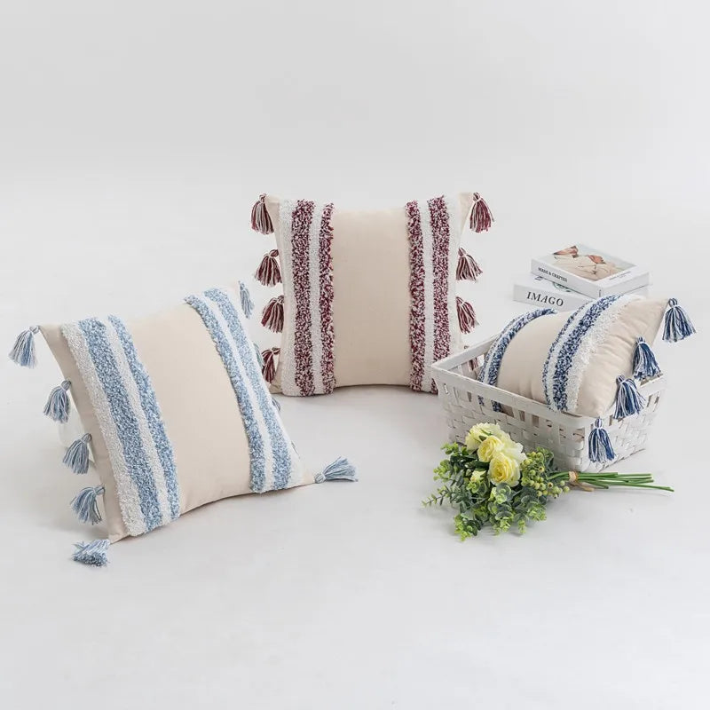 DecorBites™ Boho Style Tufted Cushion Cover for Living Room Sofa and Chair