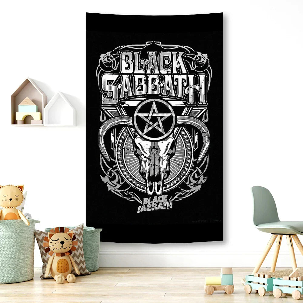 DecorBites™ Black Sabbath Metal Band Rock Music Wall Tapestry