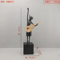 Abstract Guitarist Resin Sculptures by DecorBites™: Musical Instrument Decor for Home