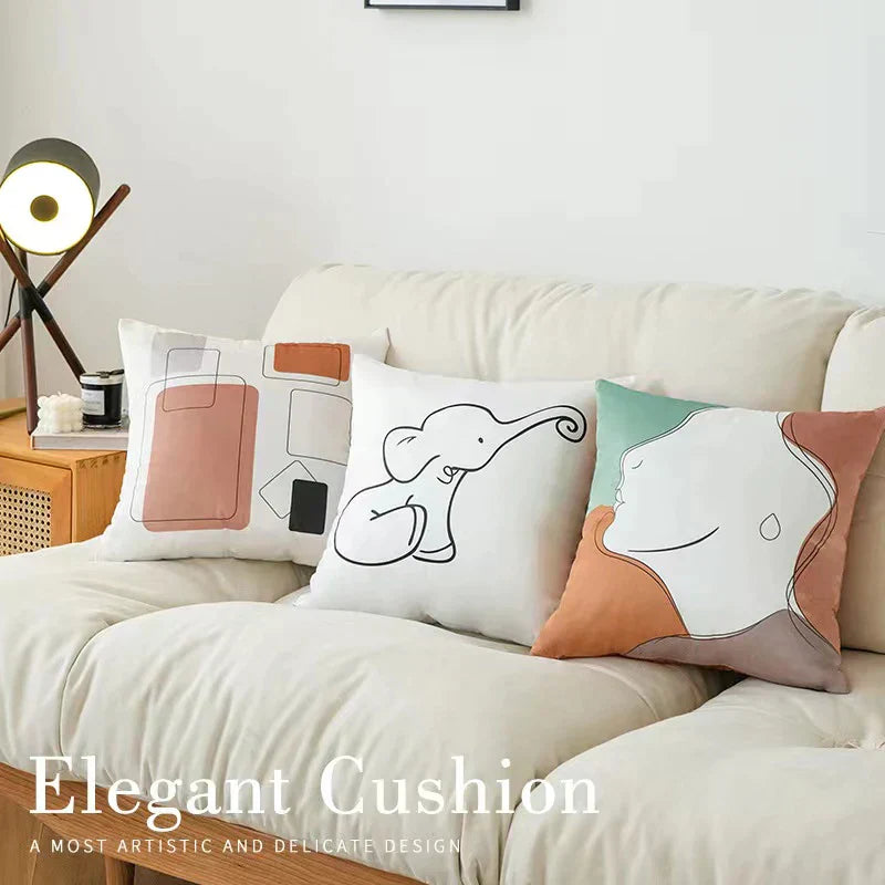 DecorBites™ Fluffy Velvet Pillow Case Cushion Cover - Soft & Modern Room Decor