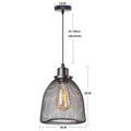 DecorBites™ Black Metal Cage Pendant Light Chandelier for Modern Home Decor