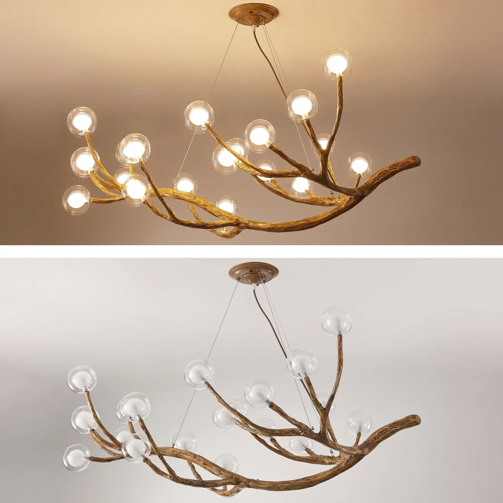 DecorBites™ LED Glass Bubble Chandelier for Restaurant Bedroom LOFT Pendant Lighting