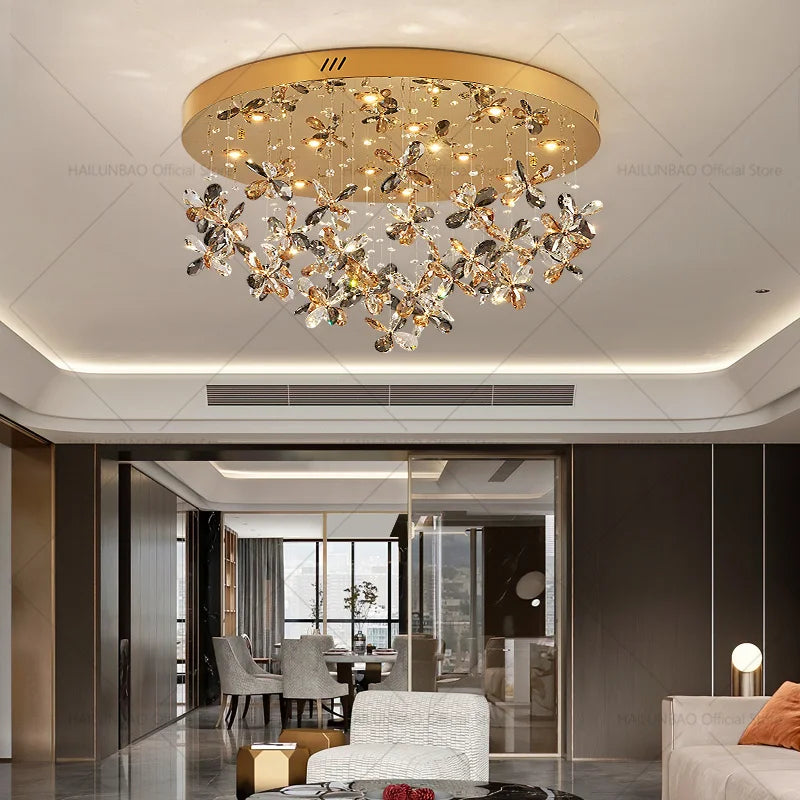 DecorBites™ Crystal Chandelier 2024 | Postmodern Luxury Dining Room Bedroom Kitchen Island Light