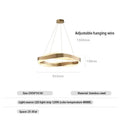 DecorBites™ Black Circle Chandelier Luxury Pendant Light for Home Decor