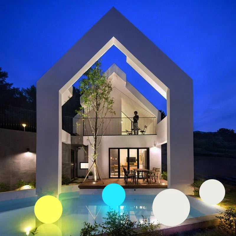 DecorBites™ LED Ball Lamp for Outdoor Courtyards & Gardens - Rechargeable Landscaping Light