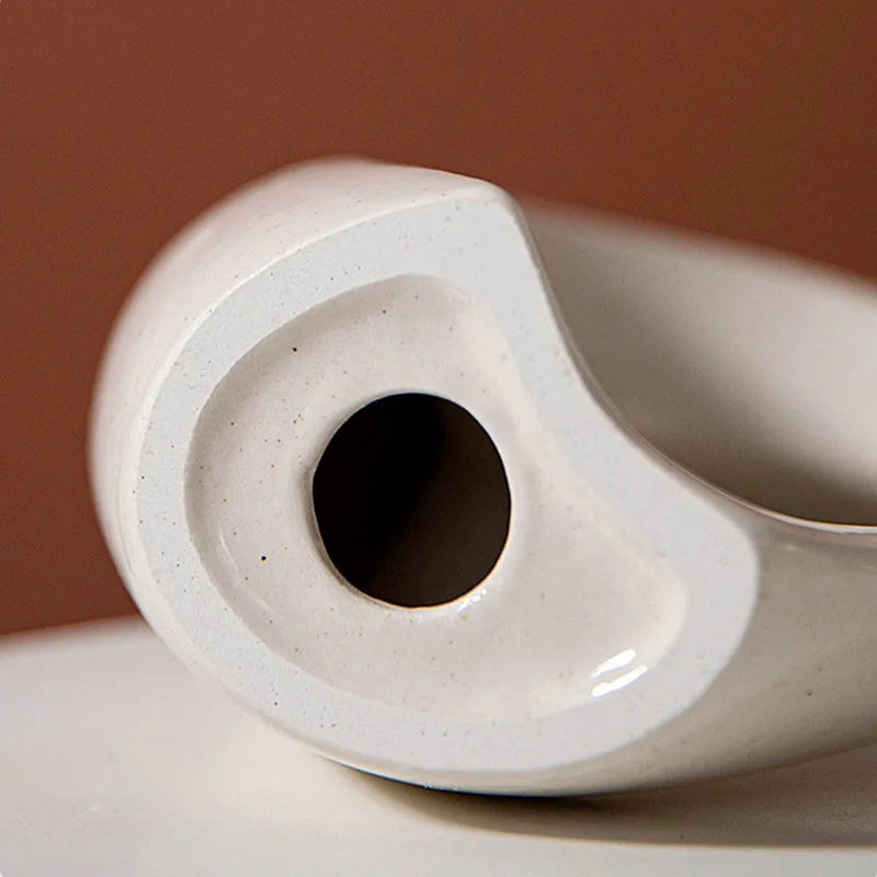 DecorBites™ Ceramic Donut Candle Holder for Home Decor and Table Centerpiece