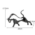 DecorBites™ Bull Statue: Abstract Cast Iron Cattle Sculpture for Modern Home Decor