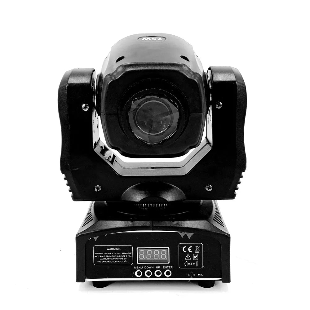 DecorBites™ 75W LED Spot Moving Head DJ Beam Light with Gobo & Color Wheel